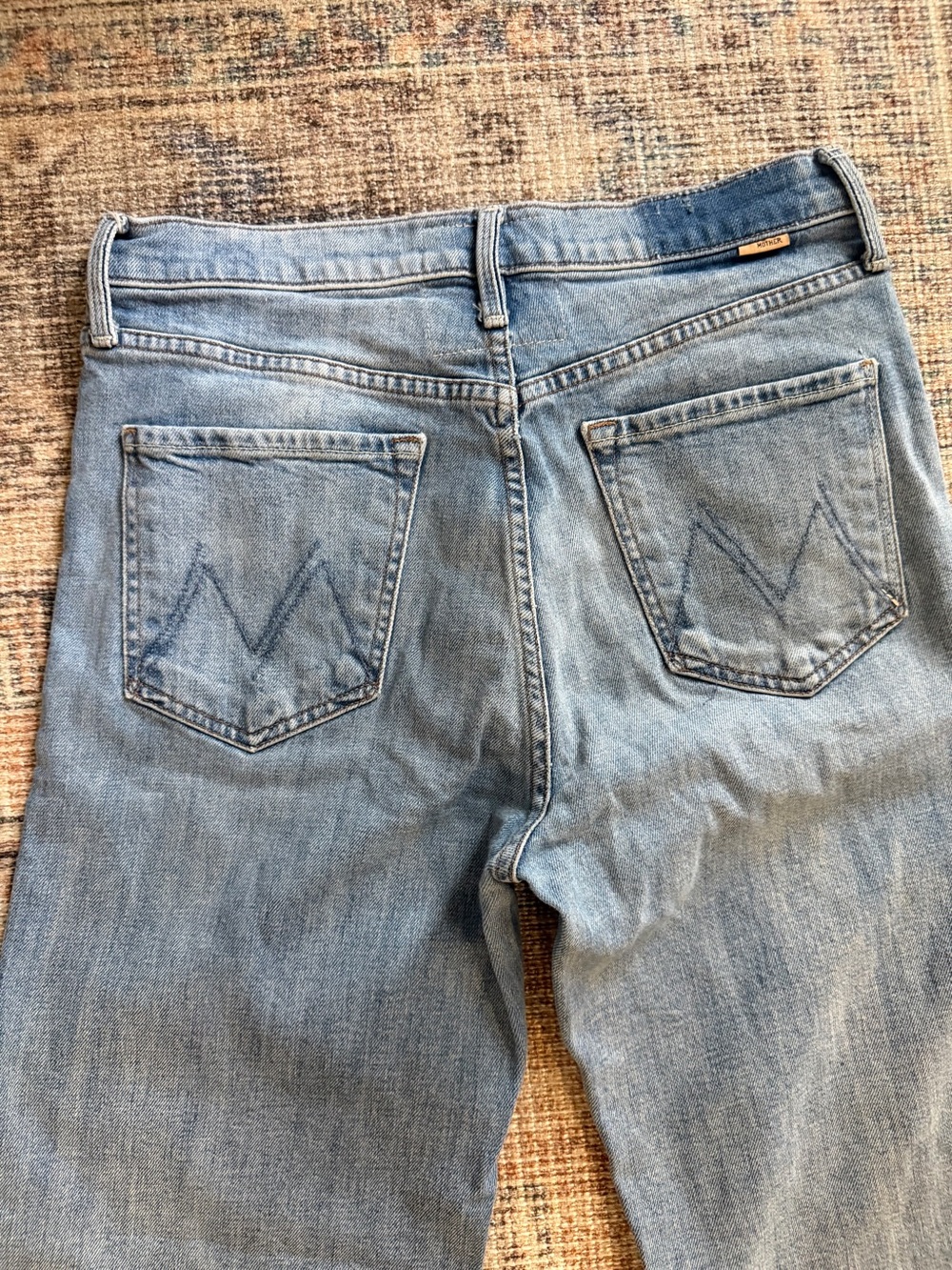Mother The Flycut Tomcat Roller Wide Leg Jeans Size 30 - Picture 5 of 11